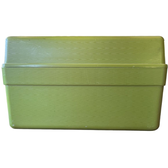 Vintage Wilson‎ Tote Box Sewing Organizer Avocado Green 70s Handle Storage - Picture 7 of 7